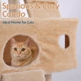 thumbnail image 5 of Coziwow 67" Cat Tree Kitty Play House Tower Condo Bed Scratch Post Toy Balls, Beige, 5 of 10