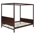 thumbnail image 6 of Harper & Bright Designs Queen Size Platform Bed with 4 Canopy Columns, Wood Canopy Platform Bed Frame with Headboard and Footboard, Espresso, 6 of 9