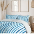 thumbnail image 6 of Ambesonne Harbour Stripe Duvet Cover Sets, Marine Cottage, 2-Queen, Violet Blue White, 6 of 7