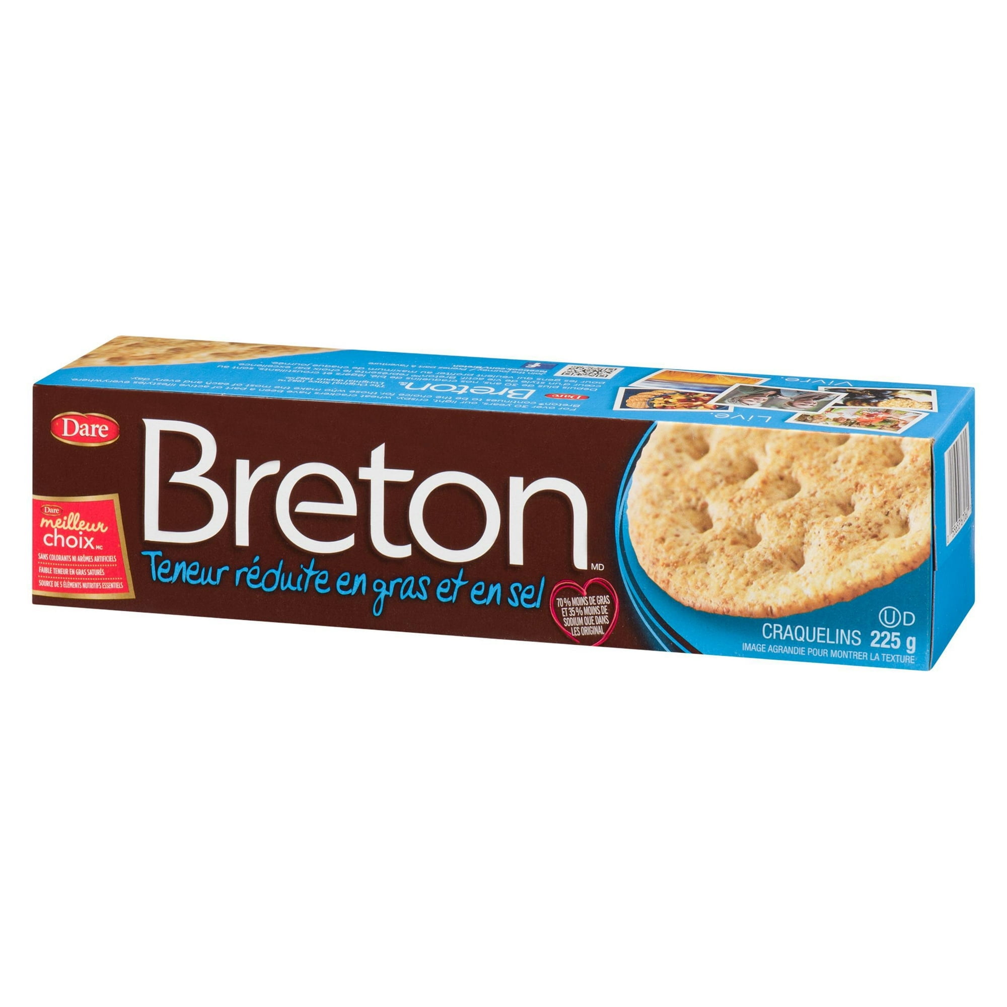 Breton Reduced Fat & Salt Crackers, Dare