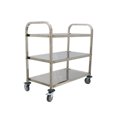 thumbnail image 2 of INTBUYING Chariot Utilitaire de Service pour Cuisine et Restaurant à 3 Tablettes, Diable, Acier Inoxydable, 2 of 11