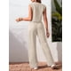 thumbnail image 5 of Conjuntos de 2 Piezas para Mujer: Chaleco de , Conjuntos Casuales Elegantes, Pantalones de Pierna , Trajes. Crema M, 5 of 7