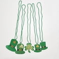 thumbnail image 1 of Diadema con lazo para festival, sombrero pequeño verde para el día de San Patricio, collar con trébol, 1 of 4