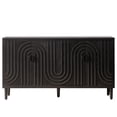 thumbnail image 3 of Black Accent Wooden Cabinet with 2 Large Storage Spaces for Dining Area, 3 of 5