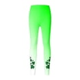 thumbnail image 3 of Tisuna Girls St Patricks Day Leggings Child Cartoon Print Elastic Waist Tight Leg Yoga Pants Fashion Stretchy Little Girls Play Holiday Festive Outfits Green1 Size 8-10 Years, 3 of 6