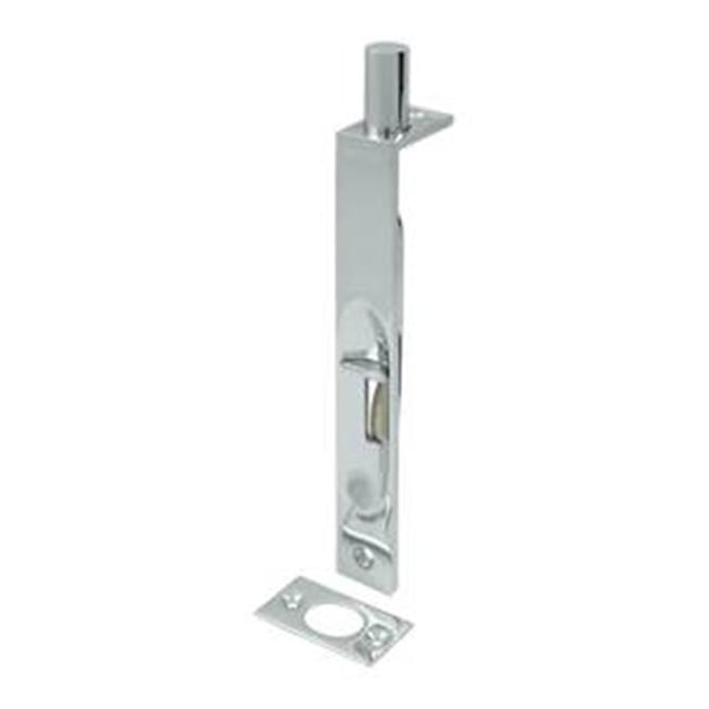 Deltana 6FBS26 6 Pouces Robuste Carré Chasse d'Eau - Chrome Brillant - Solide