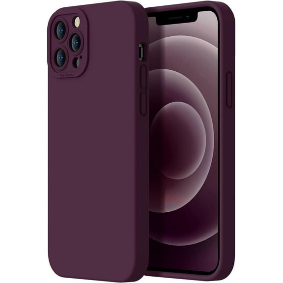 Magnetic for iPhone 13 Pro Case with Screen Protector - Compatible with M Wire - Upgraded Camera Protection - Silicone Shockproof Protective Phone Case 6.1" for Women Girls - Nice Plums Color