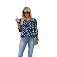thumbnail image 3 of WIHOLL Women's 3/4 Sleeve Tops Dressy Casual Pleated Business Work Blouses Office Shirts, 3 of 10
