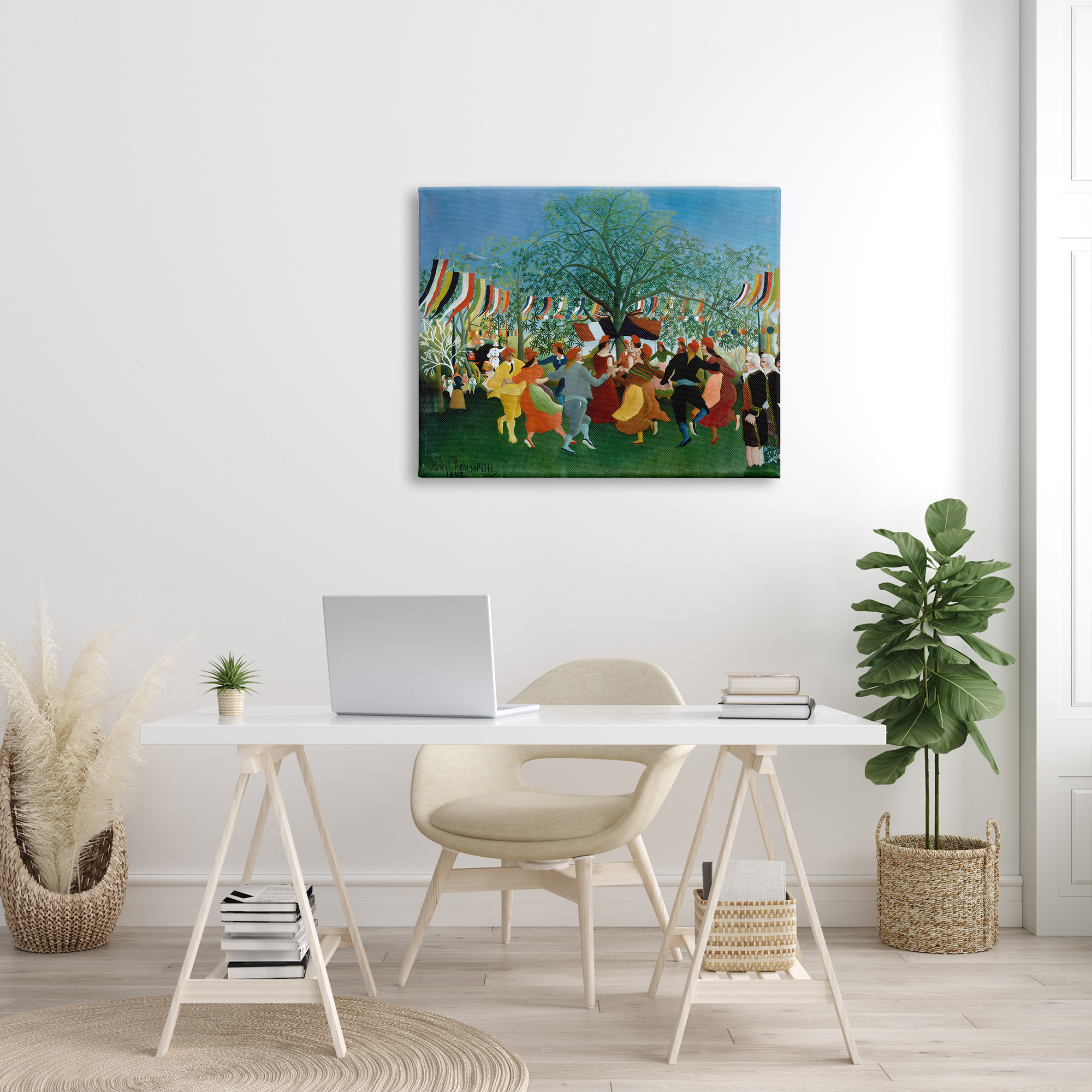 Stupell Industries A Centennial of Independence Henri Rousseau Classic Painting Painting Gallery Wrapped Canvas Print Wall Art, Design by one1000paintings