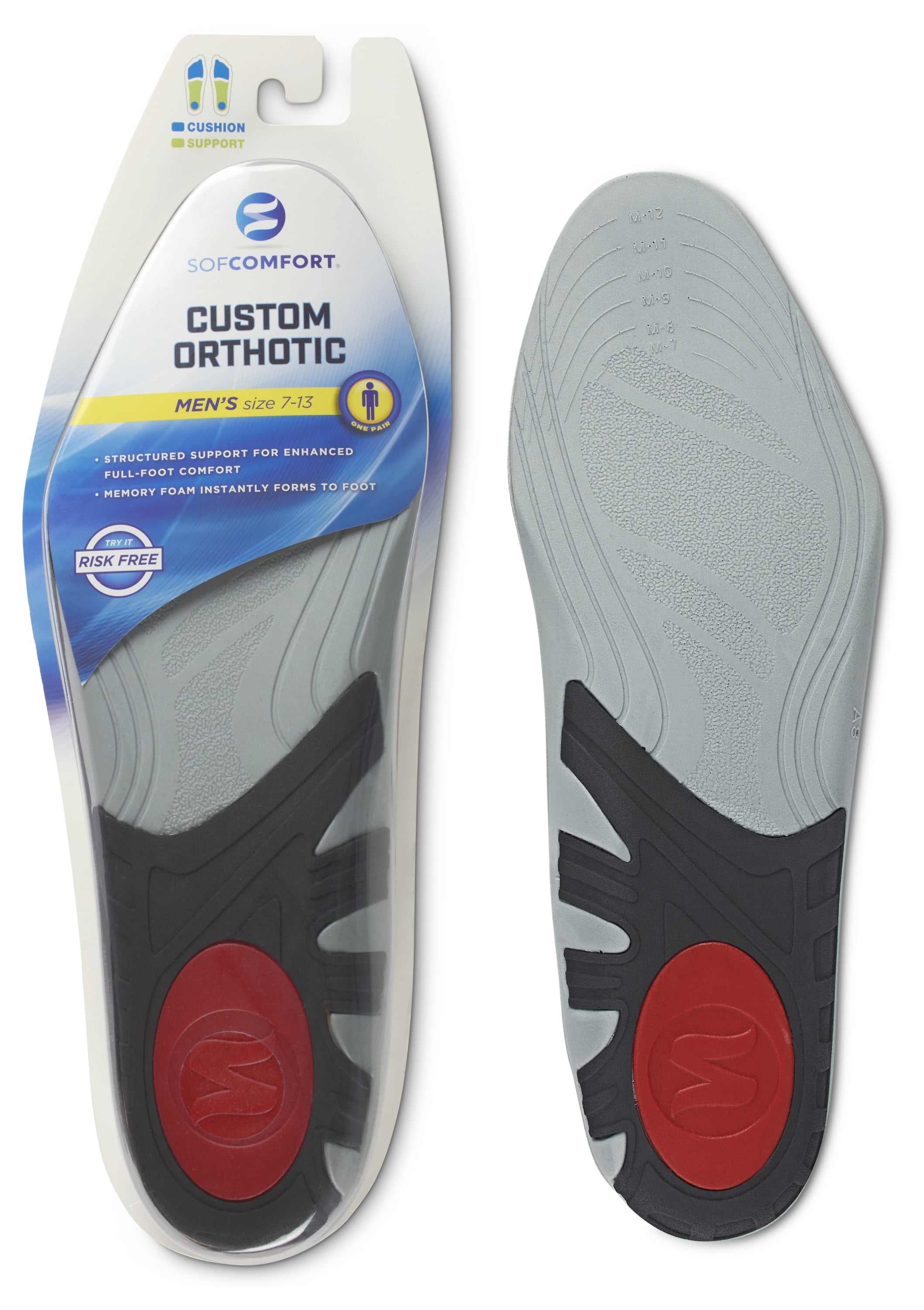 SOFCOMFORT Orthotic Insole Men's One Size Multicolor One Size