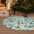 thumbnail image 6 of Rateoe Floral In Teal Print Christmas Tree Skirt 30" for Xmas Holiday New Year Party Circle Tree Mat Ornaments Decoration, 6 of 7