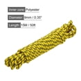 thumbnail image 2 of Uxcell 1Pc Polypropylene Rope Diamond Braid Nylon Cord High Strength 3/8" x 50ft Yellow, Black, 2 of 6