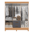 thumbnail image 3 of Ropero Clóset Bertolini Movyli Mueble Armable para Colgar Ropa 6 Puertas 2 Cajones Color Freijo Gris, 3 of 4