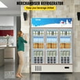 thumbnail image 5 of VEVOR Commercial Merchandiser Refrigerator, Triple Glass Doors, 31.6 Cubic Ft, Upright Display Beverage Cooler, 79" Tall x 60" Width, Fridge with LED Lighting for Drink Wine Soda, Gold, 5 of 9