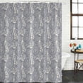 thumbnail image 2 of Paisley Shower Curtain, Waterproof Shower Curtains for Bathroom, Vintage Mediterranean Abstract Texture Gray Blue Washable Fabric Bathtub Curtain Set Bath Decor with 12 Hooks 48"x72", 2 of 8