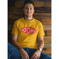 thumbnail image 2 of No Chill Red Logo Men Gold T-Shirt, Male Small, 2 of 4