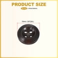 thumbnail image 2 of Wooden Buttons 3/5 Inch (15mm), 50 Pcs 4 Holes Handmade Ornament Sewing Button, Brown, 2 of 7