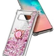 thumbnail image 4 of Nagebee Case for Samsung Galaxy S10 with Screen Protector (Soft Full Coverage), Glitter Sparkle Flowing Liquid Bling [Ring Holder & Wrist Strap] Women Cute Case (Rose Gold), 4 of 4