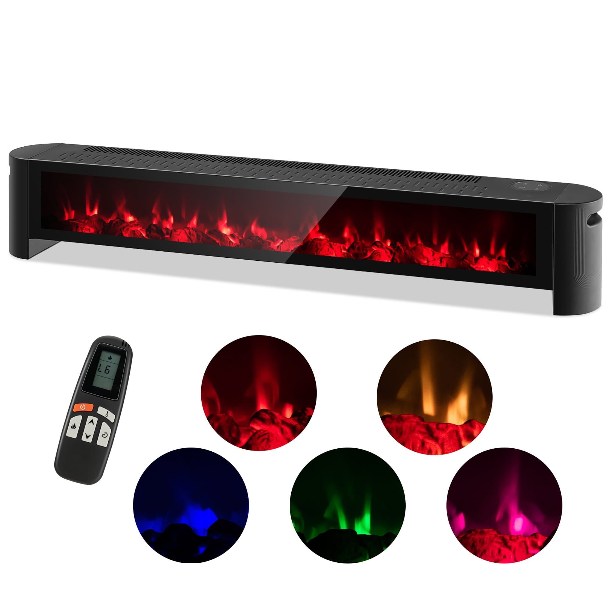 Costway 1400W Electric Baseboard Heater Convection Space Heater with  Realistic 3D Flame | Walmart Canada