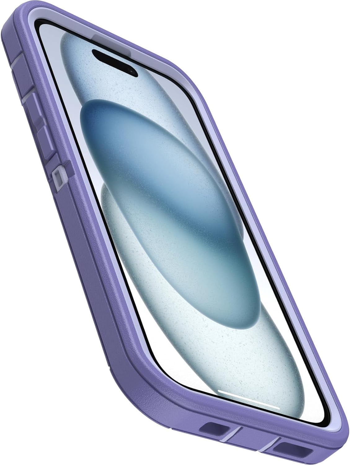 OtterBox iPhone 15, iPhone 14, & iPhone 13 (Only) Defender Series Case - Mountain Majesty (Purple) - Screenless - Rugged & Durable - with Port Protection - Holster Clip Includes -Non-Retail Packaging