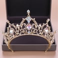 thumbnail image 1 of Bandeau de Mariage Princesse Couronne de Mariée Couvre-Chef Bandeau de Mariée Bandeau pour Femmes Or, 1 of 7