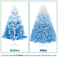 thumbnail image 2 of Yaheetech 6ft Flocked Artificial Christmas Tree with Foldable Stand, Lake Blue Gradient, 2 of 9