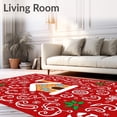thumbnail image 2 of ODIKA 2'x3' Machine Washable Non-Slip Area Rug, Merry Wonderland Floor Covering Cane Pathway High Traffic Rug, Red, 631046, 2 of 5