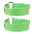 thumbnail image 1 of 2Pcs Running Glowing Straps Light Green Nylon Reflective Safety Warning Outdoor Sports, 1 of 1