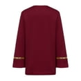 thumbnail image 4 of Hansber Kids Boys Liturgical Worship Praise Dance Top Metallic Color Block Long Sleeve Pullover Shirts Dancewear Burgundy 8, 4 of 7
