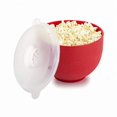 thumbnail image 2 of Silicone Popcorn Popper Collapsible Hot Air Microwavable Popcorn Maker Bowl Made without BPA Red, 2 of 7