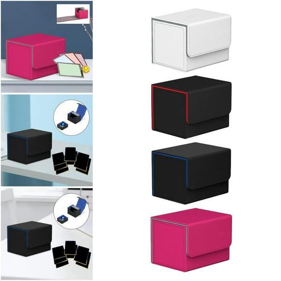 4 pieces Trading Card Deck Box Cards Case Holds Organizer Card Cola Estuche de baraja de cartas coleccionables
