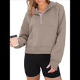 thumbnail image 3 of Sudaderas con Capucha para Mujer Sudaderas Forro Sudaderas de Entrenamiento de Moda de Otoño Chaquetas de Invierno Suéteres de Gran Tamaño Camisetas Ropa 2025 Camello L, 3 of 8