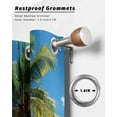 thumbnail image 6 of nqOlkjepod Outdoor Curtains for Patio Waterproof, Coastal Tropical Outdoor Privacy Panels Grommet, Blue Sky Coconut Tree Summer Beach Blackout Outside Curtains for Porch/Cabana 54"x84", 2 Panels, 6 of 8