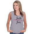 thumbnail image 3 of Breast Cancer Faith Over Fear Fight Tank Top Tee Shirt Women Brisco Brands S, 3 of 6