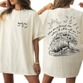thumbnail image 2 of Christian Coastal Aesthetic Double Sided T-Shirt – Faith Beach Graphic Tee, Religious Summer Shirt, Inspirational Unisex Cotton Top, 2 of 6