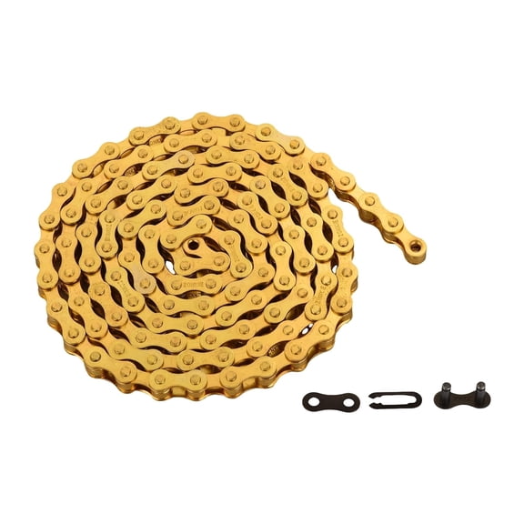 ZONKIE Single Speed Bicycle Chain 1/2 x 1/8 Inch - 850kg Tensile Strength, Gold