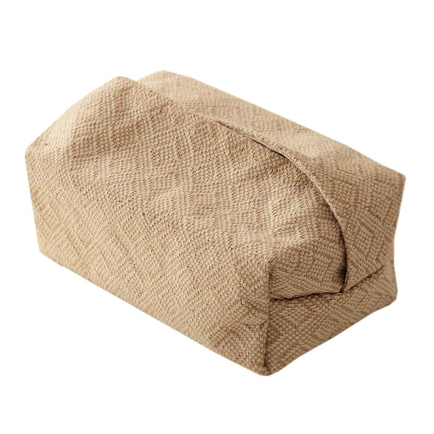 Bolsa De Tejido De Lino De Algodón Caja De Bombeo Rústica Bolsa De Almacenamiento De Escritorio Tejida Bolsa Organizadora Decorativa Para Dormitorio Sala De Estar Baño Escritorio Foto Prop seitruly HA027894-03