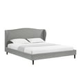 thumbnail image 2 of Rustic Manor Eloisa Linen Upholstered Platform Bed King Size, Grey, 2 of 8