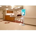 thumbnail image 6 of M&T Displays Sign Holder Stand, Silver 18x24 Inch Poster Frame Double Sided Slide-In Aluminum Easy Loading Floor Standing Pedestal Advertisement Post Commercial Menu Holder Round Heavyweight Base, 6 of 10