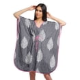 thumbnail image 1 of Moomaya Robe Courte de Caftan de Plage, Robe de Couverture Imprimée, Kaftan pour Femmes, Tenue de Plage, Couverture, 1 of 4