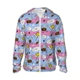 thumbnail image 1 of Fotbe Bees And Daisies Striped Chaqueta con Protección Solar UPF 50+ para Hombre y Mujer, Camisa con Capucha y Bolsillos-X-Large, 1 of 7