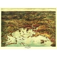 thumbnail image 2 of Walker 24x19 Black Ornate Wood Framed with Double Matting Museum Art Print Titled - Boston Massachusetts - Walker 1905, 2 of 4