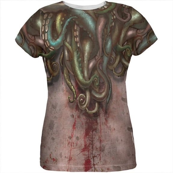 Cthulhu Greater God Tentacles Costume All Over Womens T Shirt Multi SM