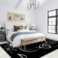 thumbnail image 2 of Black White Music Area Rugs, Simple Musical Note Design Carpet, Ultra Soft Washable Non Slip Low Pile Rug for Gameroom Bedroom Living Room Playroom Home Decor Mat 3x4ft, 2 of 8