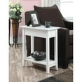 thumbnail image 2 of Pemberly Row Transitional Wood Flip Top End Table with Bottom Shelf in White, 2 of 6