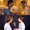 thumbnail image 5 of JilgTeok 1 Packs Colorful Rose Artificial Decorative Flower Luminaire Gift for Women Mom Wife Girlfriend Birthday Anniversary Mother's Day, 5 of 5