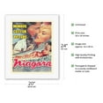 thumbnail image 2 of Niagra - Starring Marilyn Monroe & Joseph Cotton - Vintage Film Noir Movie Poster c.1953 - Fine Art Rolled Canvas Print 16in x 20in, 2 of 4