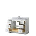 thumbnail image 3 of Wyndham Collection Oval-Sink Wood Single Bathroom Vanity in White/Chrome, 3 of 3