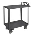 thumbnail image 2 of Durham RSCE-3060-2-95 60 x 30 x 43.75 in. 2 Shelf Rolling Stock Cart with Ergonomic Handle & All Lips Up, Gray, 2 of 2