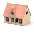thumbnail image 1 of Escena de construcción de casa de pueblo hecha a mano para niños, modelo de ensamblaje de madera, decoración, regalo DIY, educativo, 1:72, 1 of 1